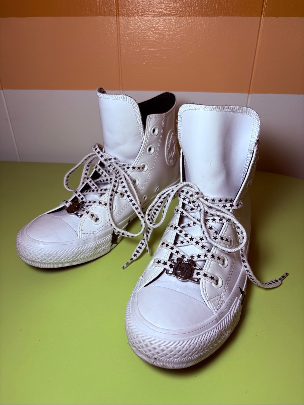 Miley Cryus x Converse White High-Top Women's Sneakers with MC details
